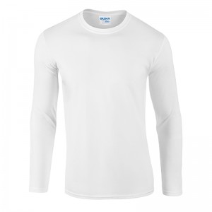 Gildan O-neck  Long Sleeve 180G Cotton Sublimation Printing Heat Transfer Blank T-shirt G76400 (White)