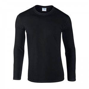 Gildan O-neck  Long Sleeve 180G Sublimation Printing Heat Transfer Blank Cotton T-shirt G76400 (Black)