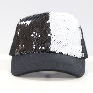 Manufacturer Custom High Quality Glitter Baseball Caps Bling Sequin Baseball Cap