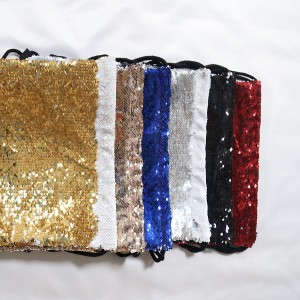 Glitter Mermaid Klapki Sequin Bag Outdoor Shoulder Bag odwracalny Plecak ściągacze