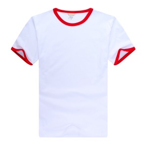 Atacado algodão penteado redondos cores pescoço homens em branco tshirt CT-M1