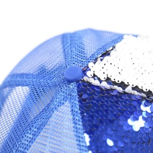 Manufacturer Custom High Quality Glitter Baseball Caps Bling Sequin Baseball Cap