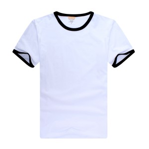 cores em torno do pescoço Atacado algodão penteado homens em branco tshirt CT-M1