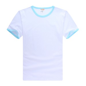 peinados de algodón al por mayor de colores redondos del cuello hombres en blanco camiseta CT-M1