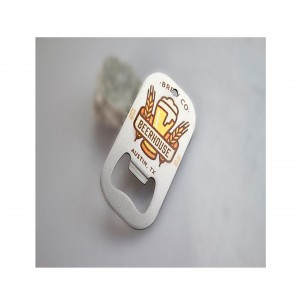 Presentes forma personalizada Bar Avião Cartão Logo Garrafa Sublimation Beer Cap Opener