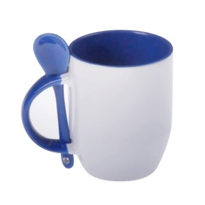Sublimation Blanks Printable Mug with Spoon Sublimation White Mug