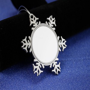 Grosir Kualitas Tinggi Logam Snowflake Pendant Dengan Logo