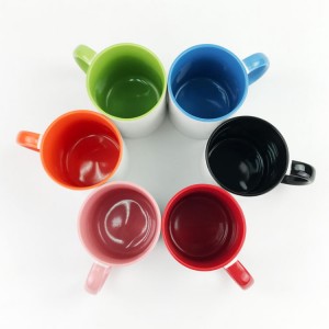 11 oz Mejor sublimación recubrimiento taza de cerámica de la taza de cerámica de impresión de recuerdo