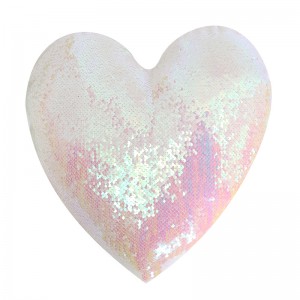 Coeur Coussin Amour Fantaisie réversible Sequin Voyage oreiller