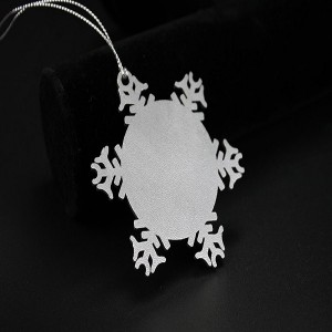 Оптовая Высокое качество металла Снежинка Подвеска с логотипом