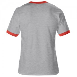 Gildan Plain Ringer Two-Toned Colors Tee Short Sleeve Cotton Sublimation Printing Blank T-shirt G76600 (Red Gray)