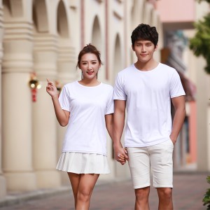 Wholesale white t shirt printing sublimation modal round neck t shirts C08