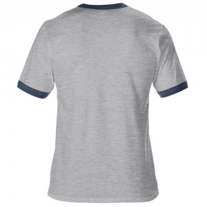 Gildan Plain Ringer Two-Toned Colors Tee Short Sleeve Cotton Sublimation Printing Blank T-shirt G76600 (Gray Blue)