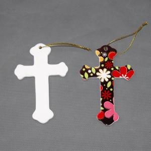 Colorking Heat Transfer Printing Holy Cross Pendant Sublimation Holy Pendent