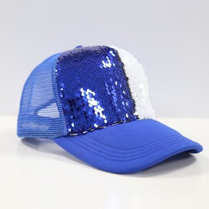 Manufacturer Custom High Quality Glitter Baseball Caps Bling Sequin Baseball Cap