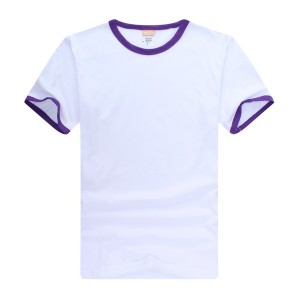 peinados de algodón al por mayor de colores redondos del cuello hombres en blanco camiseta CT-M1