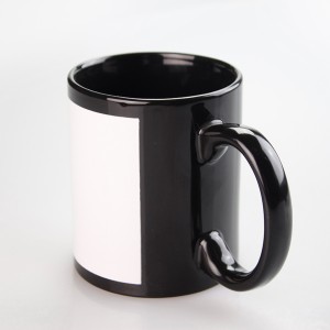 11oz Best Sublimation Ceramic Black Mug with Patch