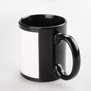 11oz Best Sublimation Ceramic Blue Photo Mug with Patch