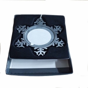 Оптовая Высокое качество металла Снежинка Подвеска с логотипом