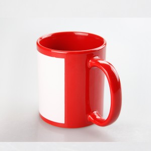 11oz Best Sublimation Ceramic Photo Mug with Patch (Red)