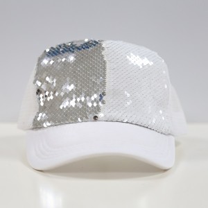 Manufacturer Custom High Quality Glitter Baseball Caps Bling Sequin Baseball Cap