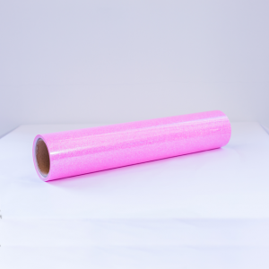 Wholesale heat transfer pu vinyl pink glitter HTV vinyl