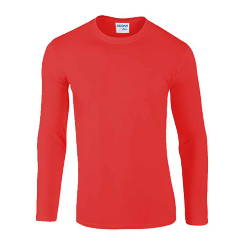 Gildan O-neck  Long Sleeve 180G Cotton Sublimation Printing Heat Transfer Blank T-shirt G76400 (Red) Featured Image