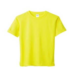 Gildan Quick Dry Short Sleeve Polyester Children Sublimation Heat Transfer Blank T-shirt G4BI00B (Yellow)