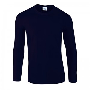 Gildan O-neck  Long Sleeve 180G Cotton Sublimation Printing Heat Transfer Blank T-shirt G76400 (Dark Blue)