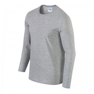 Gildan O-neck  Long Sleeve Cotton Sublimation Printing Heat Transfer Blank T-shirt G76400 (Gray)