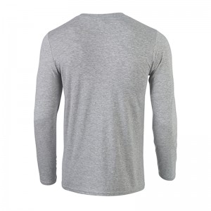 Gildan O-neck  Long Sleeve Cotton Sublimation Printing Heat Transfer Blank T-shirt G76400 (Gray)