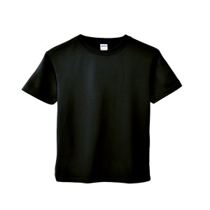 Children Quick Dry Short Sleeve Polyester Gildan Sublimation Heat Transfer Blank T-shirt G4BI00B (Black)