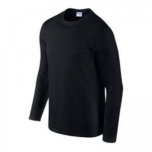 Gildan O-neck  Long Sleeve 180G Sublimation Printing Heat Transfer Blank Cotton T-shirt G76400 (Black)